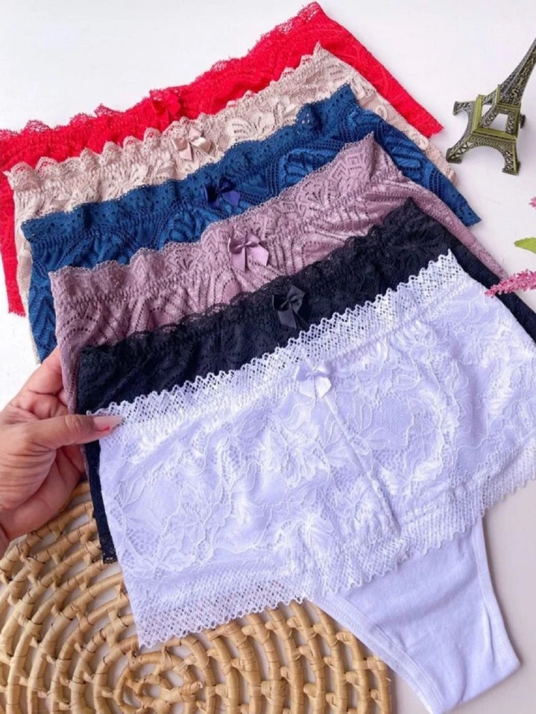 Kit 5 Calcinha Renda Xou