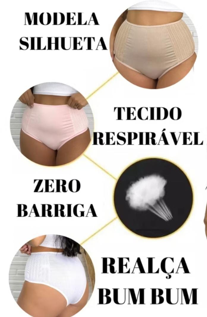 Kit com 5 Calcinhas Anti-Culote Xou