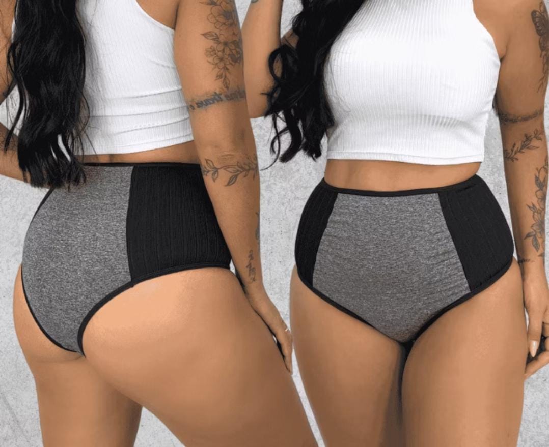 Kit 3 Calcinhas Cintura Alta Anti-Culote Xou