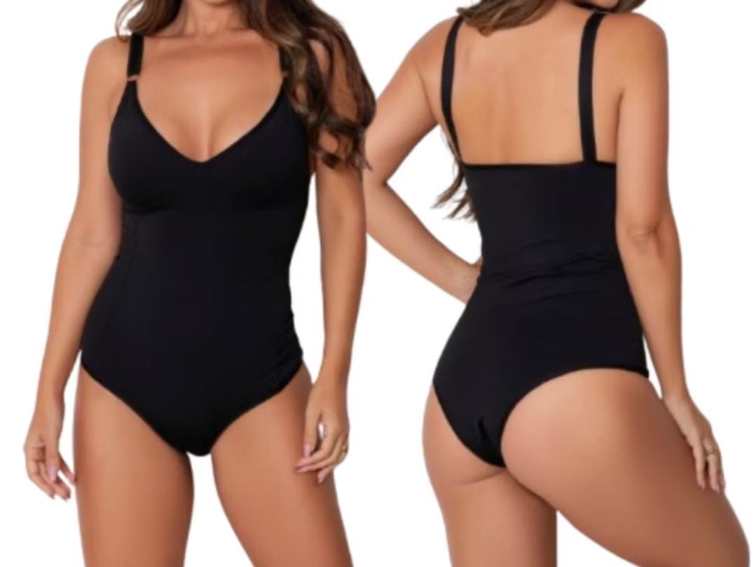 Body shapewear preto Loja Xou