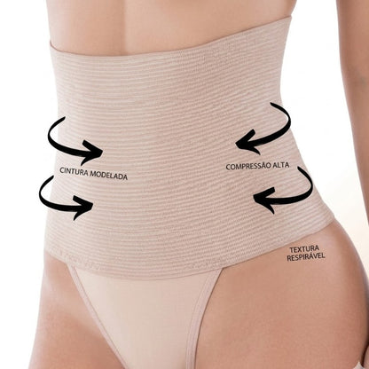 Kit 2 Cintas Modeladoras Femininas Estilo Calcinha Alta Compressão Xou