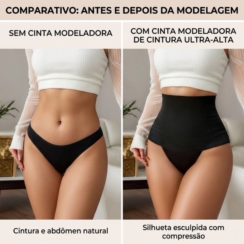 Kit 2 Cintas Modeladoras Femininas Estilo Calcinha Alta Compressão Xou