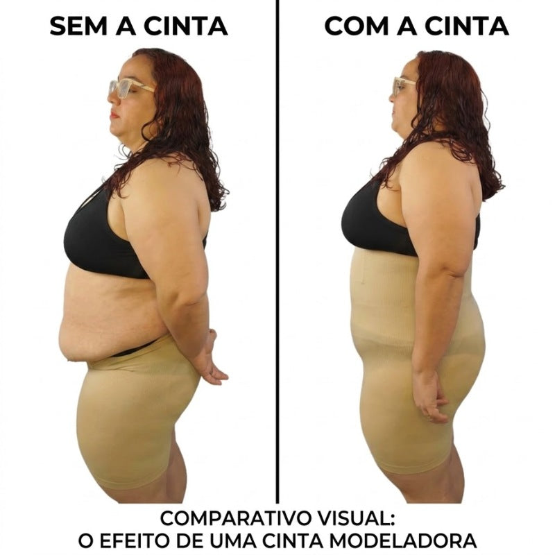 Cinta Modeladora sem a Cinta e com a Cinta