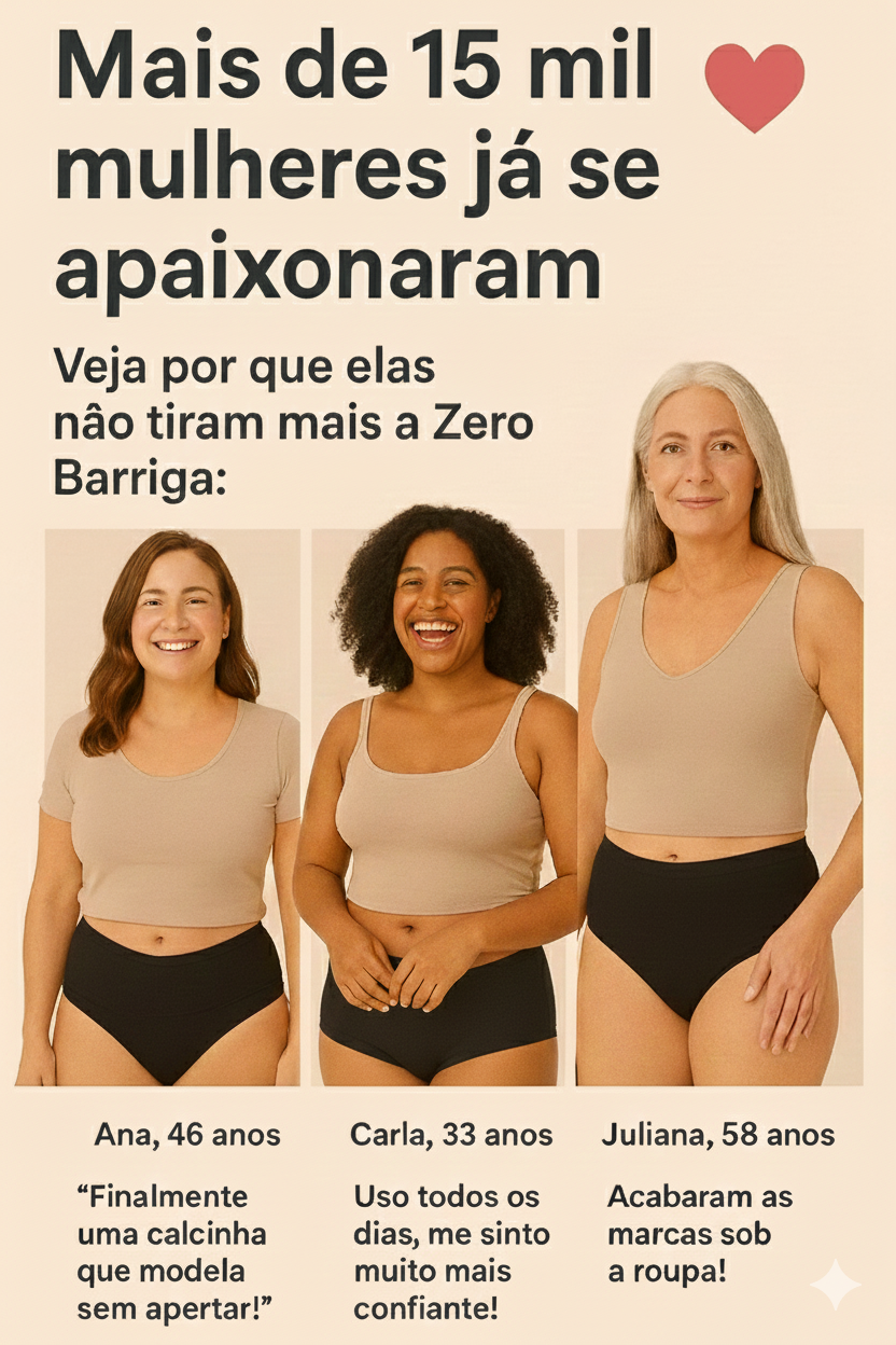 Calcinha Zero Barriga - levanta bumbum