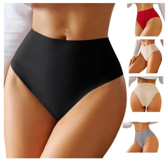 Kit 5 Calcinhas Cós Alto Sem Costura Corte a Laser