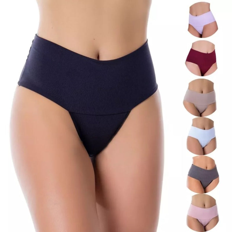 Kit 10 Calcinha Sem Costura Modeladora Zero Barriga que Não Marca | Xou