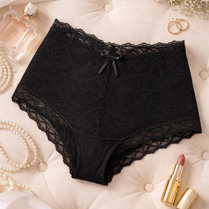Kit 5 Calcinha Renda Xou Preta