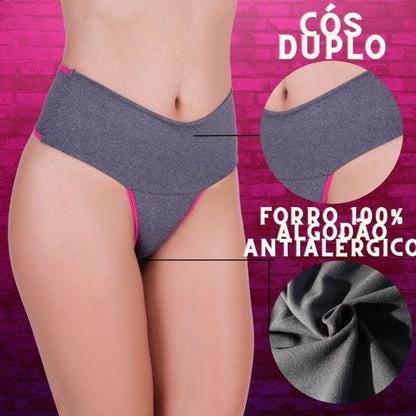 Kit Calcinha Fio Denta Cós Duplo