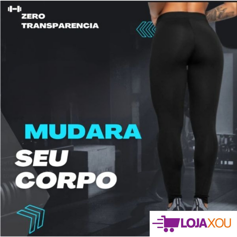 CALÇA Legging Flanelada Peluciada XOU com Costura Reforçada + MEIA Térmica