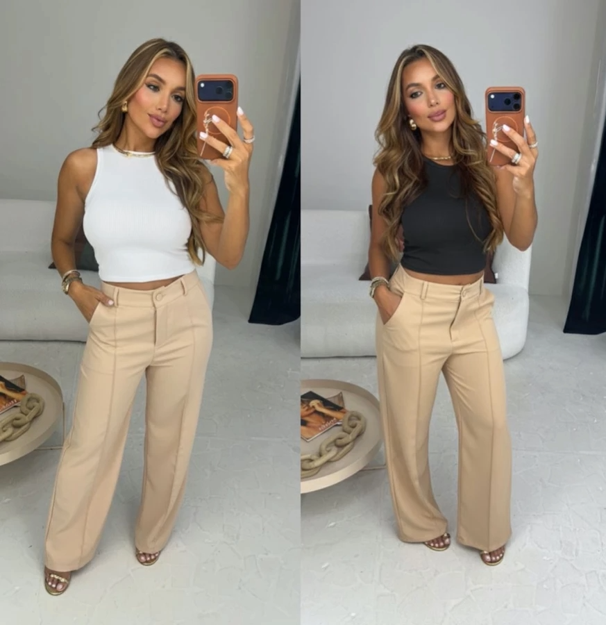 Calça Pantalona Alfaiataria Premium Cintura Alta | Xou Original