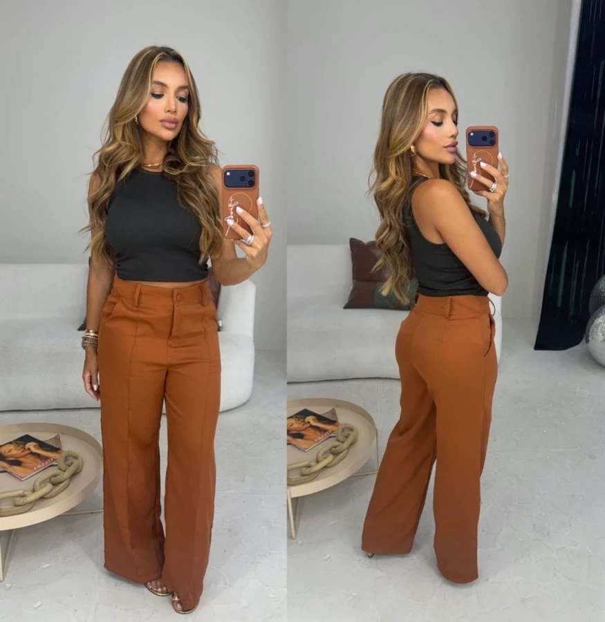 Calça Pantalona Alfaiataria Premium Cintura Alta | Xou Original