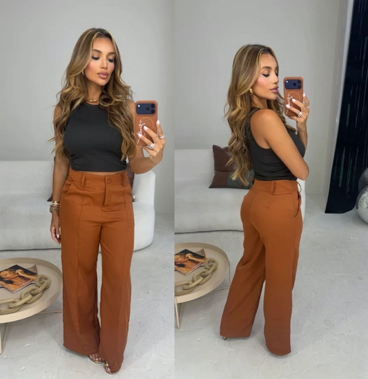 Calça Pantalona Alfaiataria Premium Cintura Alta | Xou Original