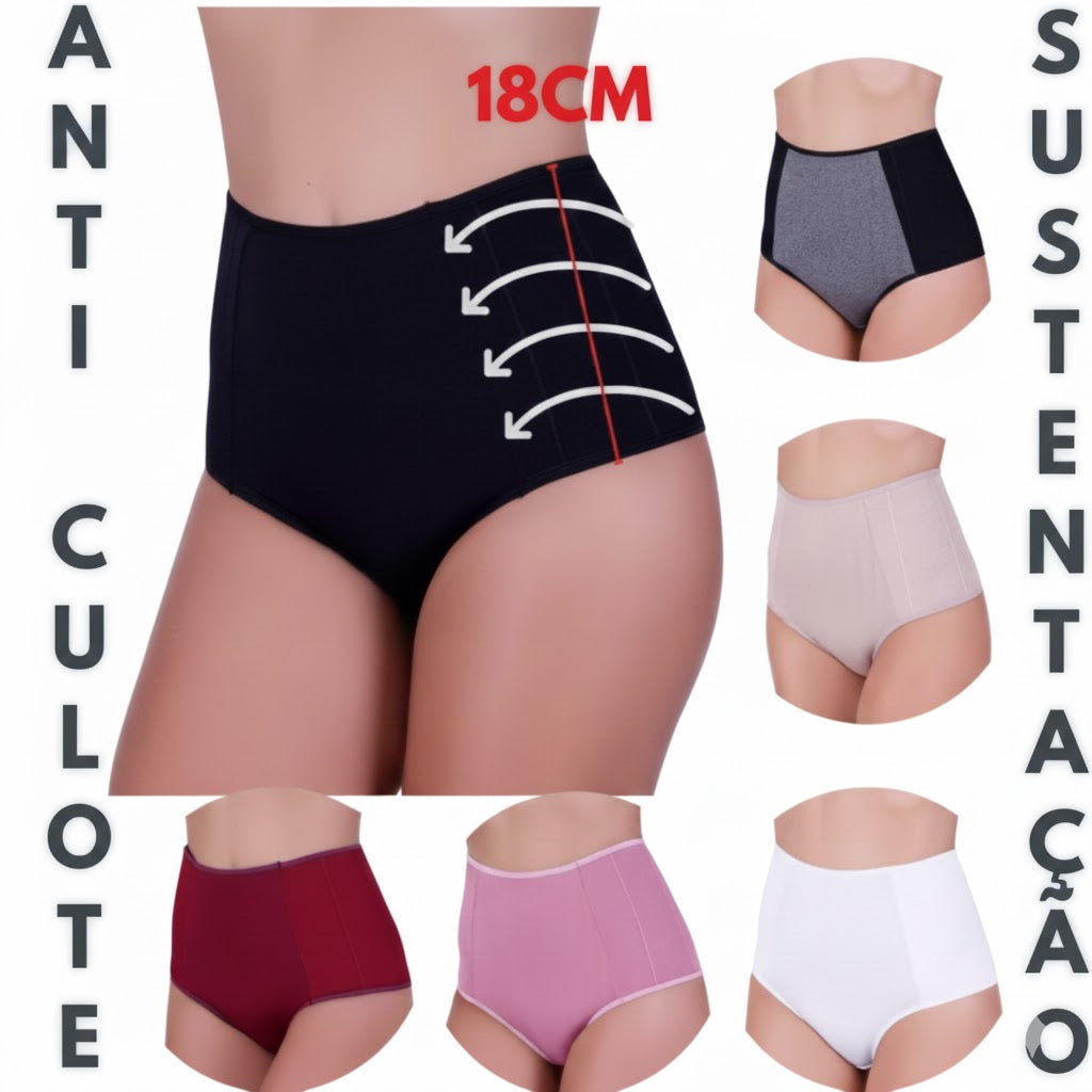 Kit com 5 Calcinhas Anti-Culote Xou